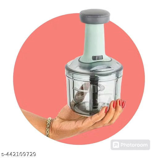 Deep Store Food & Vegetable Chopper With 3 Blades and 1 Plastic Whisker,Manual Chopper,850ml,pack of 1