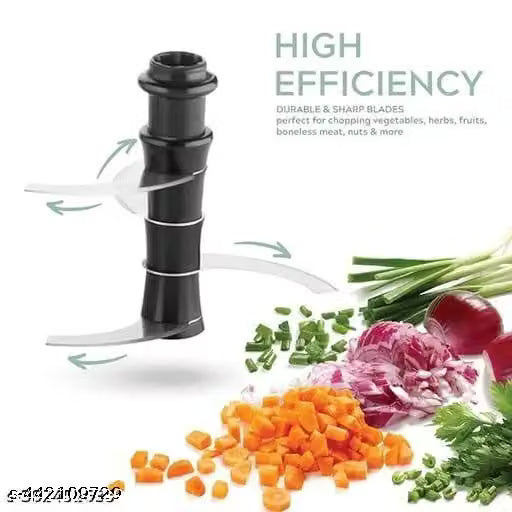 Deep Store Food & Vegetable Chopper With 3 Blades and 1 Plastic Whisker,Manual Chopper,850ml,pack of 1